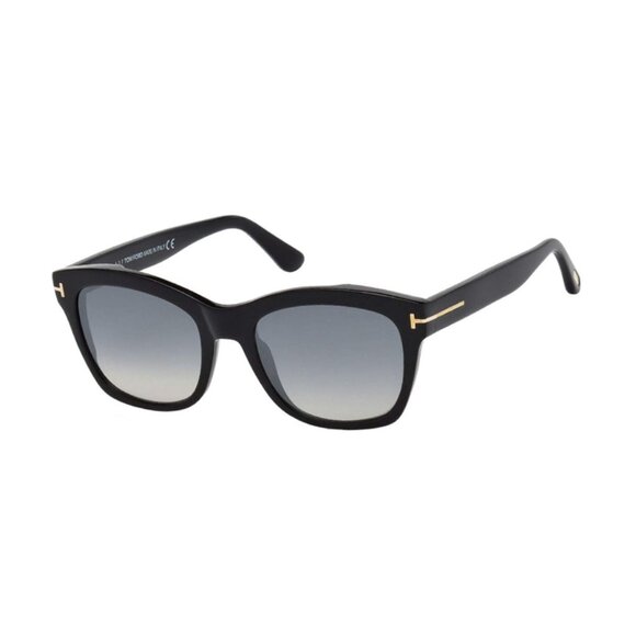 NEW FT0614/S 01C TOM FORD  LAUREN TF614 01C WOMEN SHINY BLACK/SMOKE SILVER main image 4